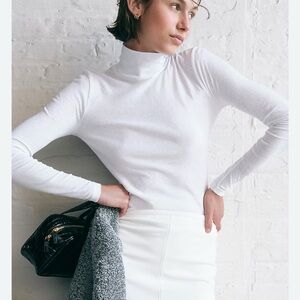 J. Crew Tissue Turtleneck White